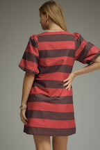 Striped Puff Sleeve Dress