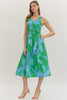 Botanical Eyelet Green Sleeveless Dress
