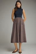Mock Neck Midi Dress