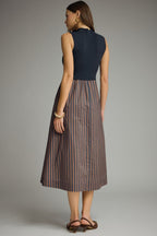 Mock Neck Midi Dress