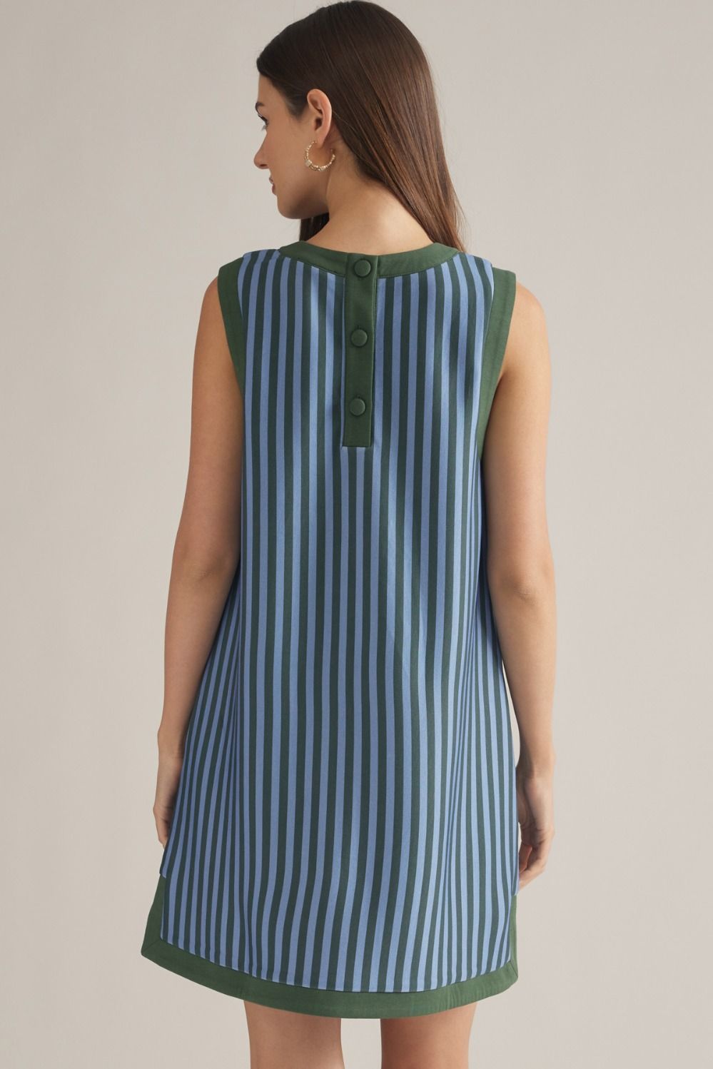 Stripe Sleeveless Mini Dress