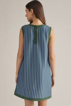 Stripe Sleeveless Mini Dress