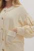 Solid long sleeve knit cardigan