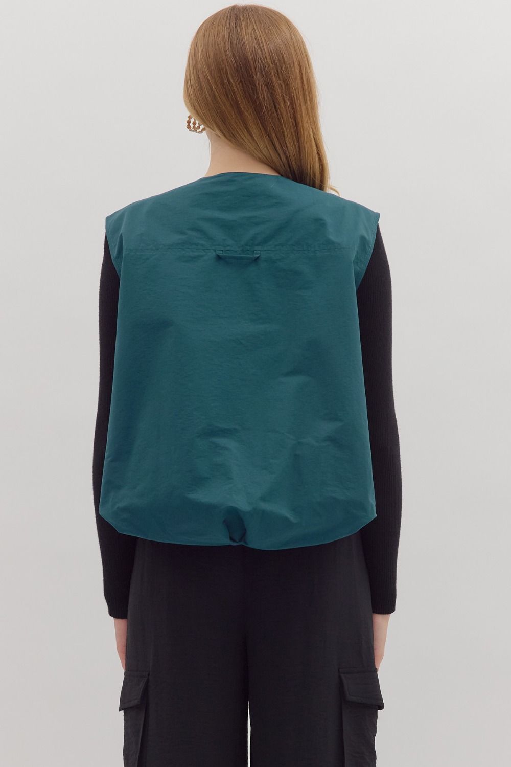 Solid sleeveless zip-up vest - Little Jill & Co.