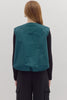 Solid sleeveless zip-up vest