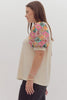 Sequined Solid Short Puff Sleeve