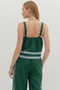 Solid Block Color Green Pant Set