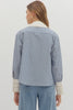 Stripe pattern button front shirt