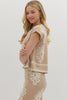 Damask pattern sweater knit