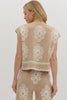 Damask pattern sweater knit
