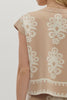 Damask pattern sweater knit