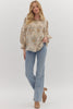Floral print long sleeve top