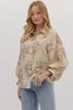 Floral print long sleeve top