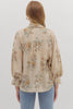 Floral print long sleeve top