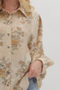Floral print long sleeve top