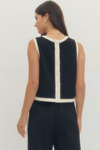 Solid sleeveless Skirt Set