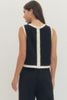 Solid sleeveless Skirt Set
