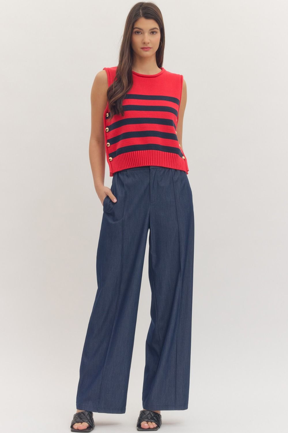 Striped Sleeveless Knit Top - Little Jill & Co.