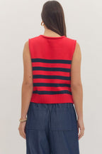 Striped Sleeveless Knit Top - Little Jill & Co.