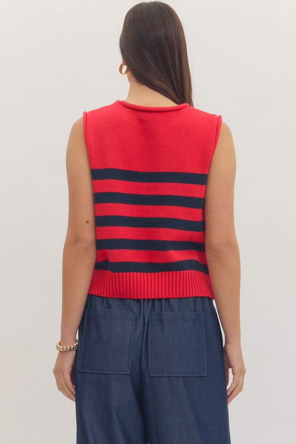 Striped Sleeveless Knit Top - Little Jill & Co.