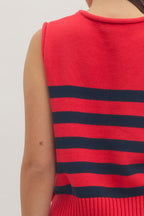 Striped Sleeveless Knit Top - Little Jill & Co.