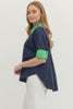 Solid short Sleeve Top Navy - Little Jill & Co.