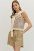Ecru Leopard Sleeveless Top