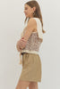 Ecru Leopard Sleeveless Top