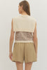 Ecru Leopard Sleeveless Top