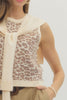 Ecru Leopard Sleeveless Top