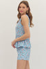 Botanical Blue Rose Short Set