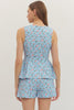 Botanical Blue Rose Short Set