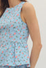 Botanical Blue Rose Short Set