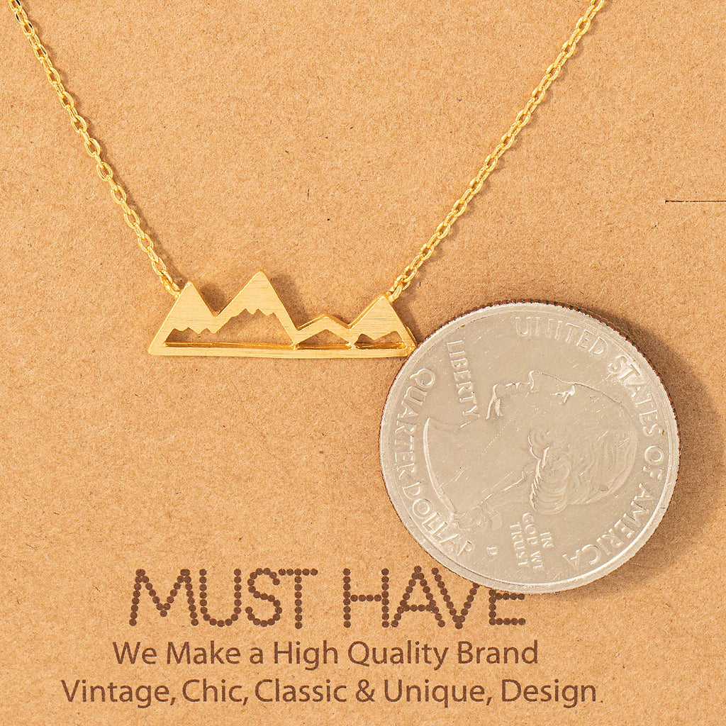 Mountain Cutout Pendant Necklace