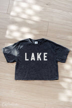 LAKE Cropped Mineral Graphic Top