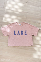 LAKE Cropped Mineral Graphic Top