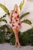 ST3892 3d Floral Applique Mesh Top