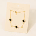 Sterling Silver Clover Chain Bracelet