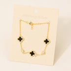 Sterling Silver Clover Chain Bracelet