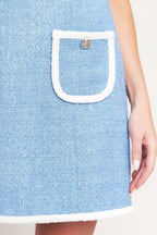 A solid woven mini dress - ID23498