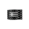 Flat Rectangle Hair Clip | Small | Jet Black Quilted