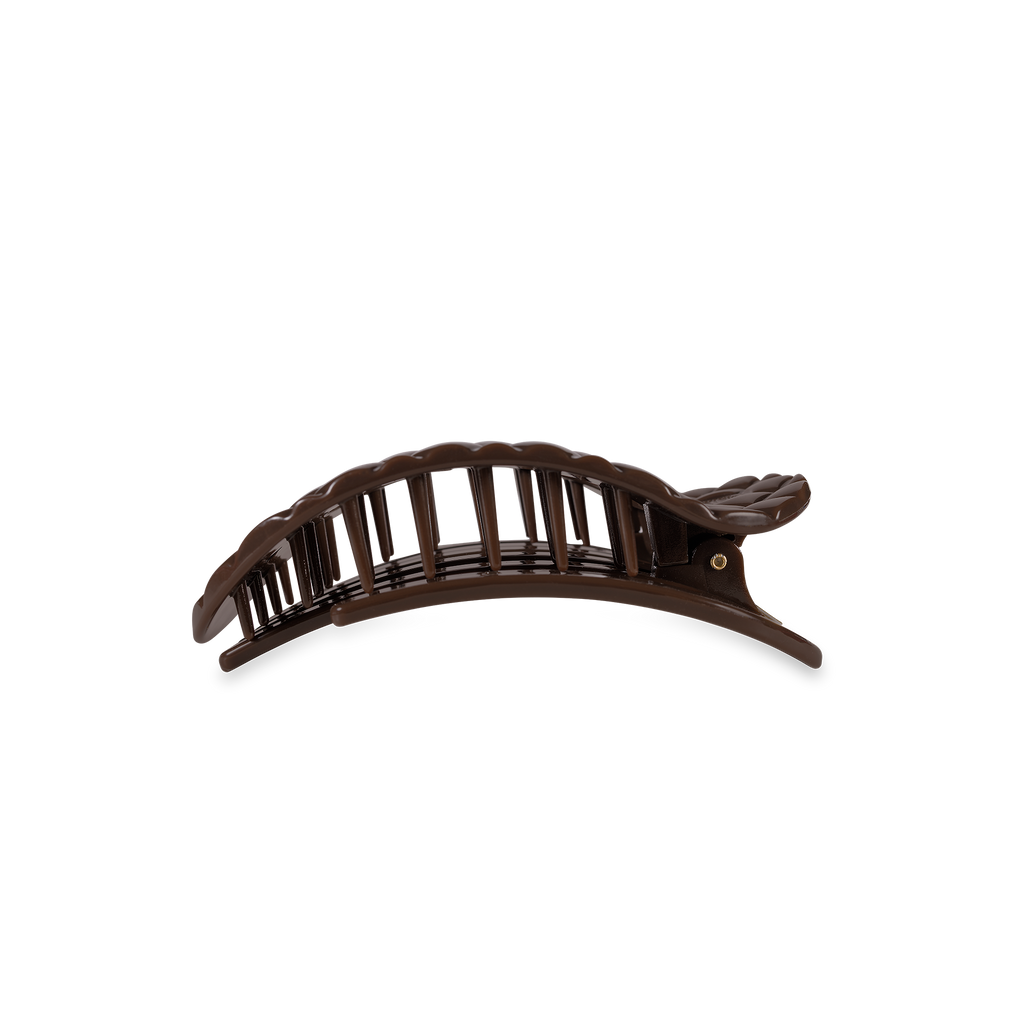 Flat Round Hair Clip | Small | Truly Taupe Quilted