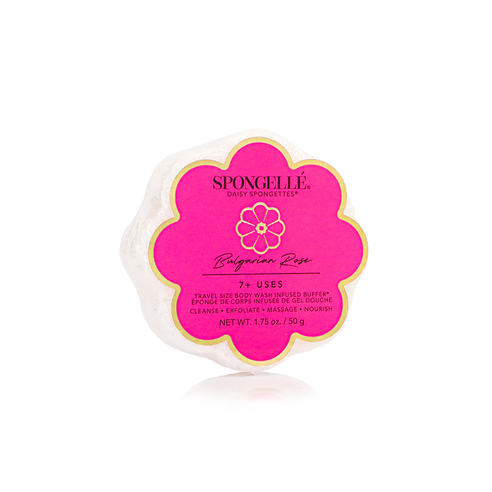 Bulgarian Rose Daisy Spongette  | Soap Sponge | Soap Buffer - Little Jill & Co.