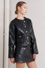 A quilted faux leather jacket - FJ1308