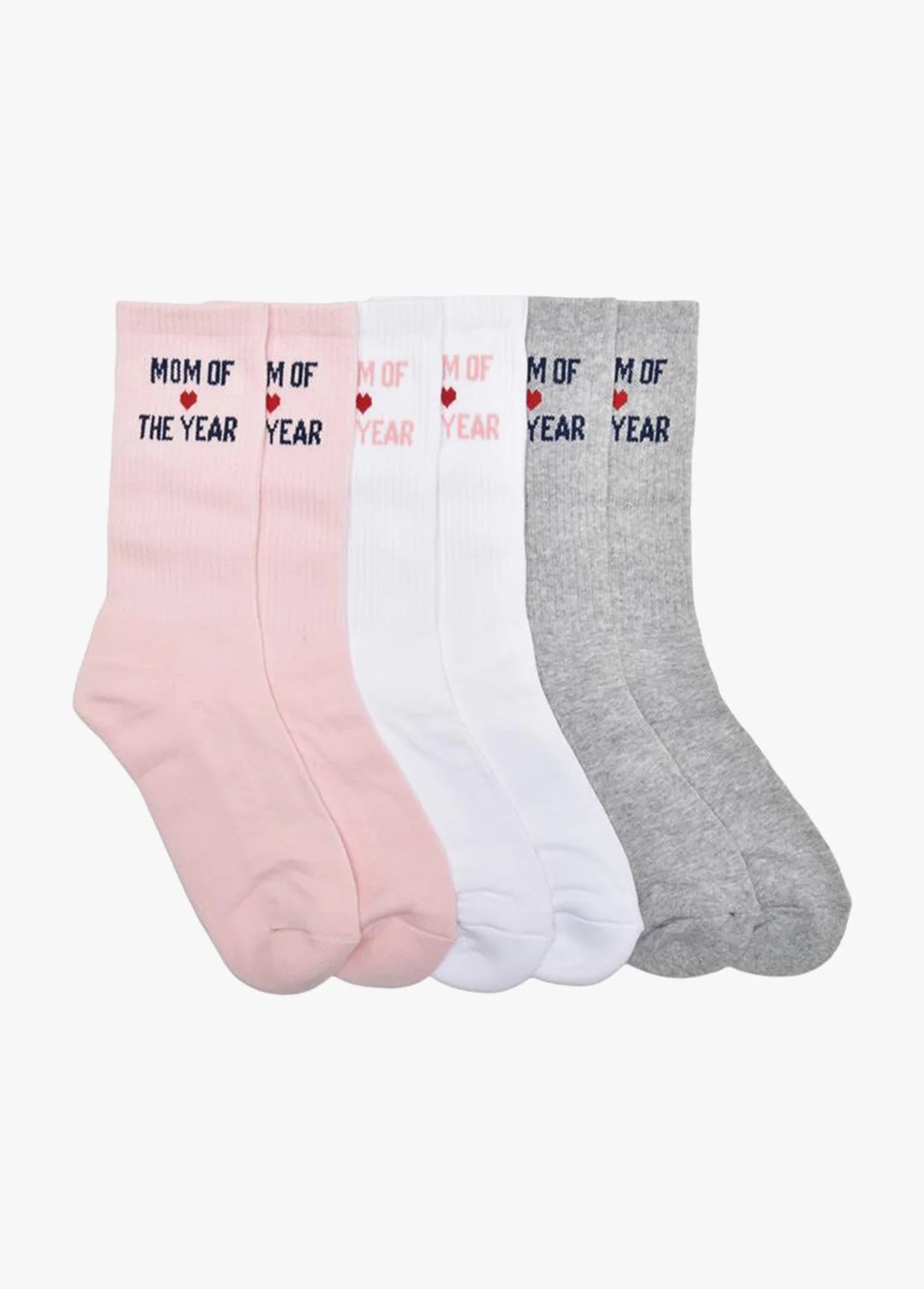 Mom Of The Year Heart Socks