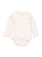Baby Girls Ivory Knit Long Sleeve Ruffle Bodysuit
