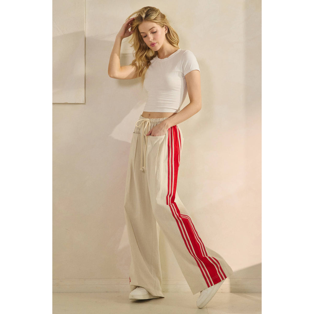 Sport Striped Wide Legged Pants