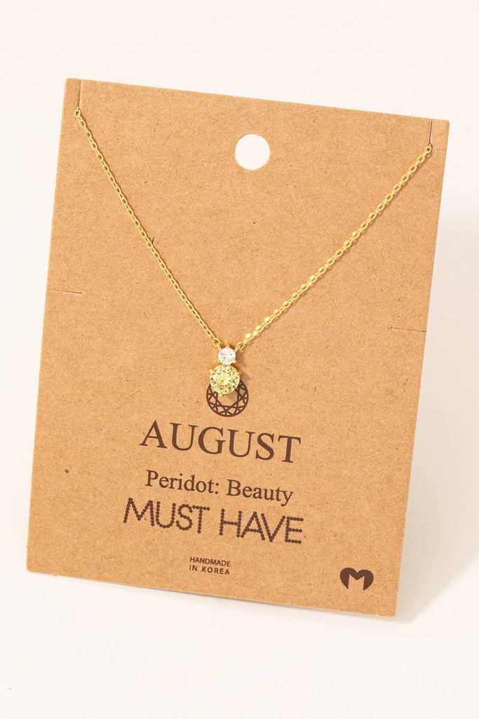 Birthstone Pendant Necklace