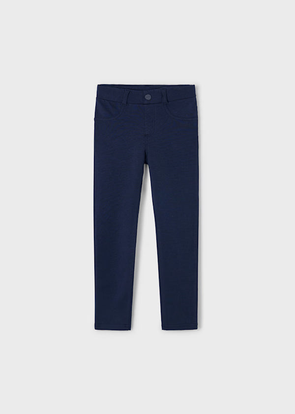 Navy Fleece Basic Jegging - Little Jill & Co.