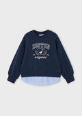 Navy Faldon Pullover - Little Jill & Co.